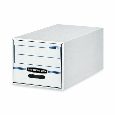 Bankers Box STOR/DRAWER Basic Space-Savings Storage Drawers, Legal Files, 16.75 x 19.5 x 11.5, White/Blue 00722